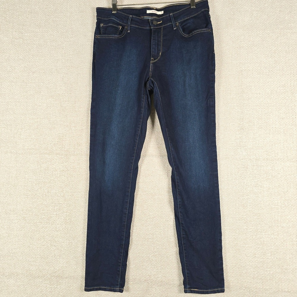 Levis 711 Skinny Jeans Womens 31x30 Dark Wash Blue Mid Rise Denim‎ 18881-0025